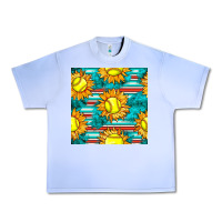 Grape Ice softball sunflowers with serape seamless pattern Urban Heavy Tee - BundleAndBundleShop