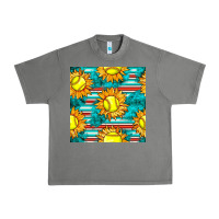 Tornado softball sunflowers with serape seamless pattern Urban Heavy Tee - BundleAndBundleShop
