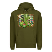 Army Green serape cowhide cactus Premium Hoodie - JahusDesignShop