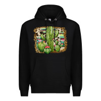 Black serape cowhide cactus Premium Hoodie - JahusDesignShop