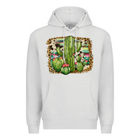 Dove Grey serape cowhide cactus Premium Hoodie - JahusDesignShop