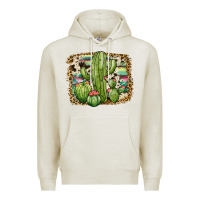 Oatmeal Heather serape cowhide cactus Premium Hoodie - JahusDesignShop