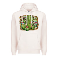 Serape Cowhide Cactus Premium Hoodie | Teevron