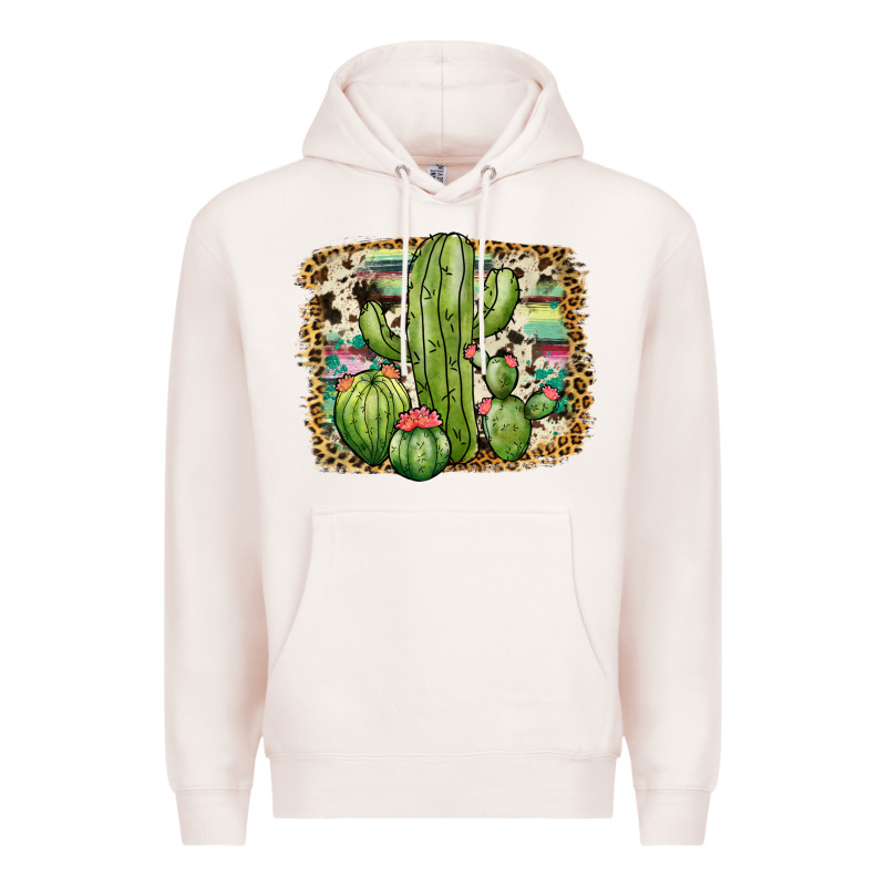 Serape Cowhide Cactus Premium Hoodie by JahusDesignShop | Teevron