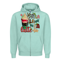 Seafoam Fa la la la latte Zipper Hoodie - CowGirlArtShop