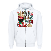White Fa la la la latte Zipper Hoodie - CowGirlArtShop