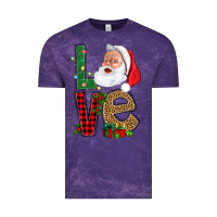 Cloud Purple Love With Santa Portrait Vintage Tee - BundleAndBundleShop