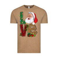 Vintage Coffee Love With Santa Portrait Vintage Tee - BundleAndBundleShop