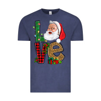 Vintage Denim Love With Santa Portrait Vintage Tee - BundleAndBundleShop