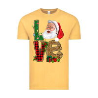 Vintage Mustard Love With Santa Portrait Vintage Tee - BundleAndBundleShop