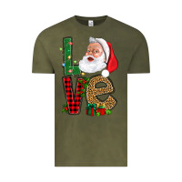 Vintage Olive Love With Santa Portrait Vintage Tee - BundleAndBundleShop