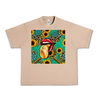 Burro softball lips sunflowers and gemstones seamless pattern Urban Heavy Tee - BundleAndBundleShop