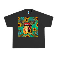 Pigment Black softball lips sunflowers and gemstones seamless pattern Urban Heavy Tee - BundleAndBundleShop