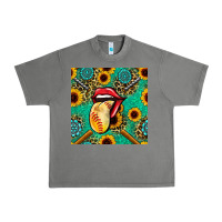 Tornado softball lips sunflowers and gemstones seamless pattern Urban Heavy Tee - BundleAndBundleShop