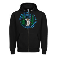 Black cozy season Zipper Hoodie - CowGirlArtShop