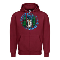 Burgundy cozy season Zipper Hoodie - CowGirlArtShop