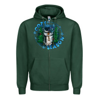 Sports Green cozy season Zipper Hoodie - CowGirlArtShop