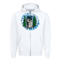 White cozy season Zipper Hoodie - CowGirlArtShop