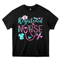 Black registered nurse rn Heavy Core Tee - BarkalooDesign