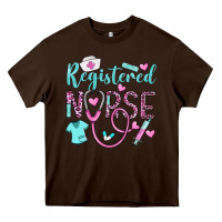Chocolate Brown registered nurse rn Heavy Core Tee - BarkalooDesign