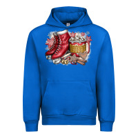 Cobalt Christmas Ice Skating Urban Hoodie - CowhideDigitalArt