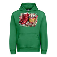 Emerald Christmas Ice Skating Urban Hoodie - CowhideDigitalArt