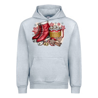 Heather Grey Christmas Ice Skating Urban Hoodie - CowhideDigitalArt