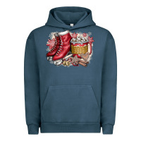 Pigment Midnight Navy Christmas Ice Skating Urban Hoodie - CowhideDigitalArt