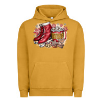 Pigment Peanut Butter Christmas Ice Skating Urban Hoodie - CowhideDigitalArt