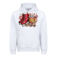 White Christmas Ice Skating Urban Hoodie - CowhideDigitalArt