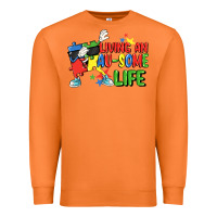 Carrot Living an au-some life Autism Awareness Day Premium Sweatshirt - FaDigitalArtStudio