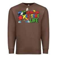 Chestnut Living an au-some life Autism Awareness Day Premium Sweatshirt - FaDigitalArtStudio