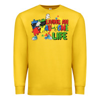 Lemon Living an au-some life Autism Awareness Day Premium Sweatshirt - FaDigitalArtStudio