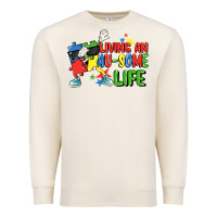 Sandshell Living an au-some life Autism Awareness Day Premium Sweatshirt - FaDigitalArtStudio