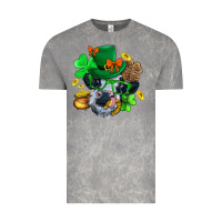 Cloud Rock St. Patrick Cow Clover Vintage Tee - BundleAndBundleShop
