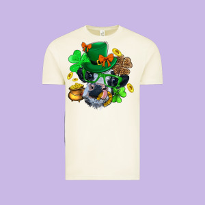 St. Patrick Cow Clover Vintage Tee Designed By Bundleandbundleshop