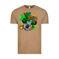 Vintage Coffee St. Patrick Cow Clover Vintage Tee - BundleAndBundleShop