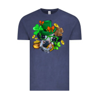 Vintage Denim St. Patrick Cow Clover Vintage Tee - BundleAndBundleShop