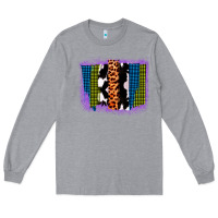 Heather Grey Purple Glitter Western Farm Life Brush Strokes Long Sleeve Tee - Bettercallsaul