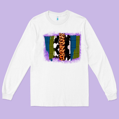 Purple Glitter Western Farm Life Brush Strokes Long Sleeve Tee Designed By Bettercallsaul