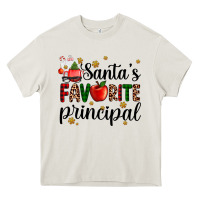 Cream santa's favorite principal Heavy Core Tee - AdoDesignShop