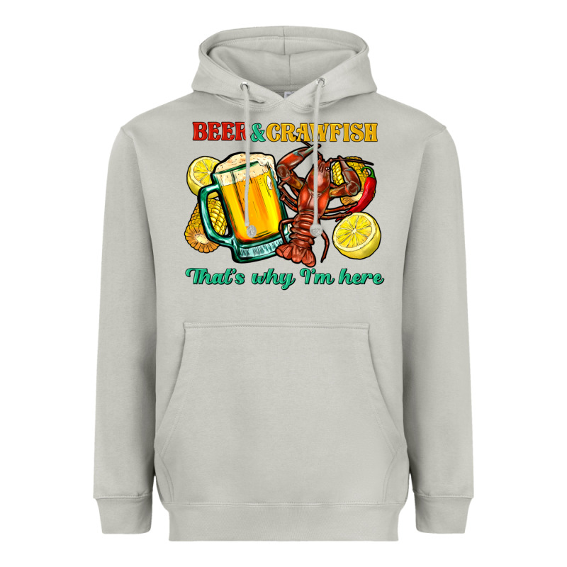 Beer&crawfish That's Why I'm Here Heavyweight Hoodie by FaDigitalArtStudio | Teevron