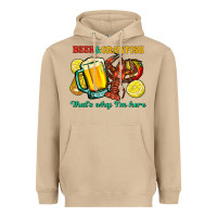 Mushroom Beer&crawfish that's why i'm here Heavyweight Hoodie - FaDigitalArtStudio
