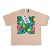 Burro softball uniform glove and bat with field seamless pattern Urban Heavy Tee - BundleAndBundleShop