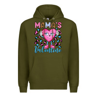 Army Green mama's valentine olivia Premium Hoodie - OliviaCreatesArt