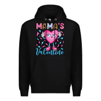 Black mama's valentine olivia Premium Hoodie - OliviaCreatesArt