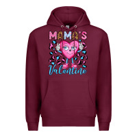 Burgundy mama's valentine olivia Premium Hoodie - OliviaCreatesArt