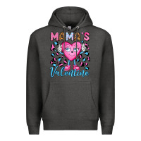 Charcoal Heather mama's valentine olivia Premium Hoodie - OliviaCreatesArt