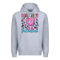 Heather Grey mama's valentine olivia Premium Hoodie - OliviaCreatesArt