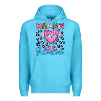 Ocean Blue mama's valentine olivia Premium Hoodie - OliviaCreatesArt